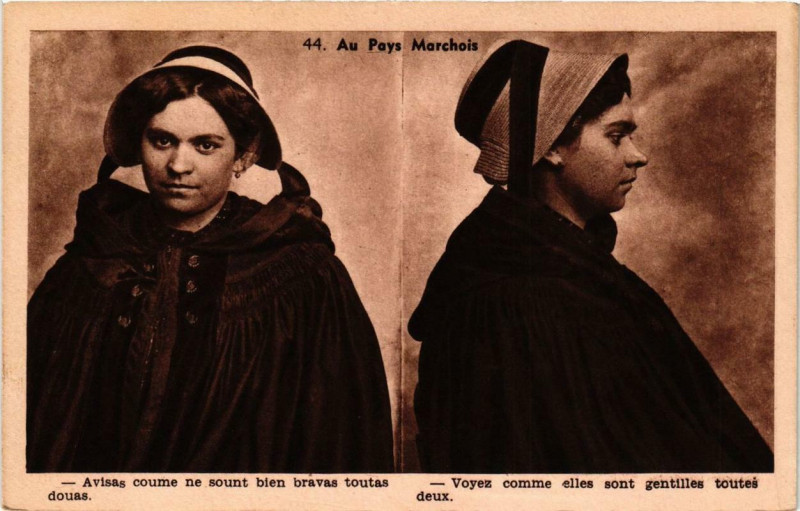 Carte postale ancienne Au Pays Marchois Folklore