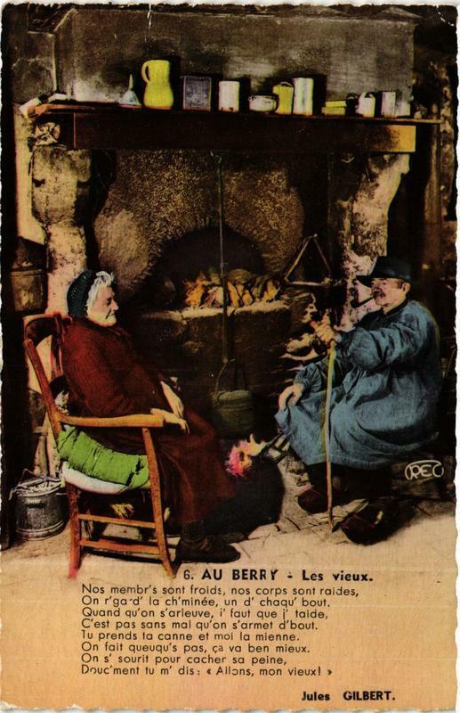 Carte postale ancienne Au Berry Les vieux Folklore