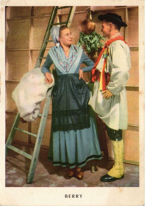 Carte postale ancienne Berry Berger de la Brenne Folklore