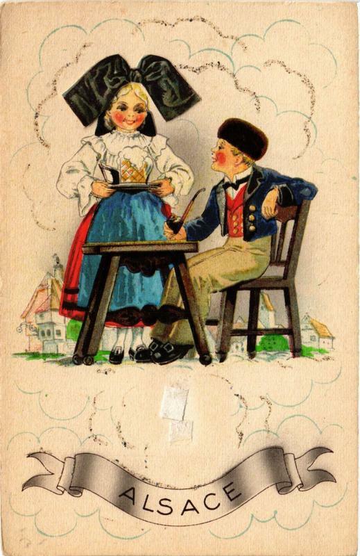 Carte postale ancienne Alsace Folklore