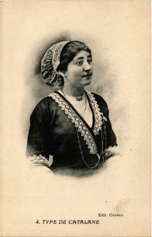 Carte postale ancienne Type de Catalane Folklore