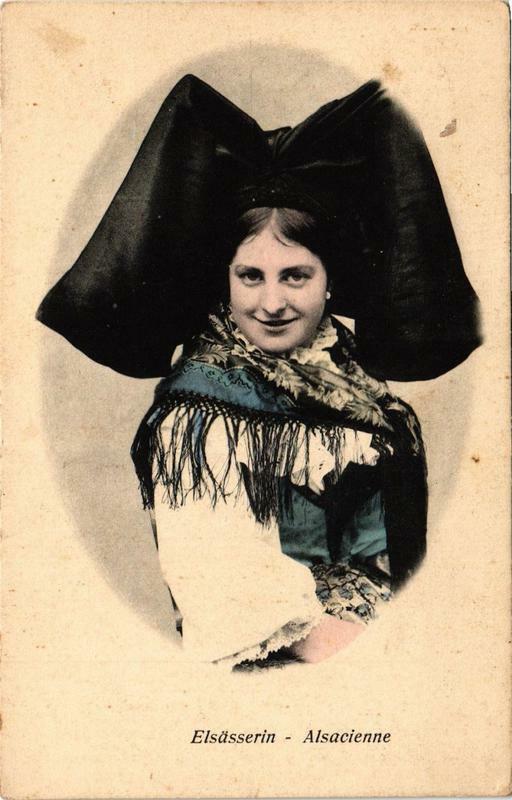 Carte postale ancienne Alsacienne Folklore