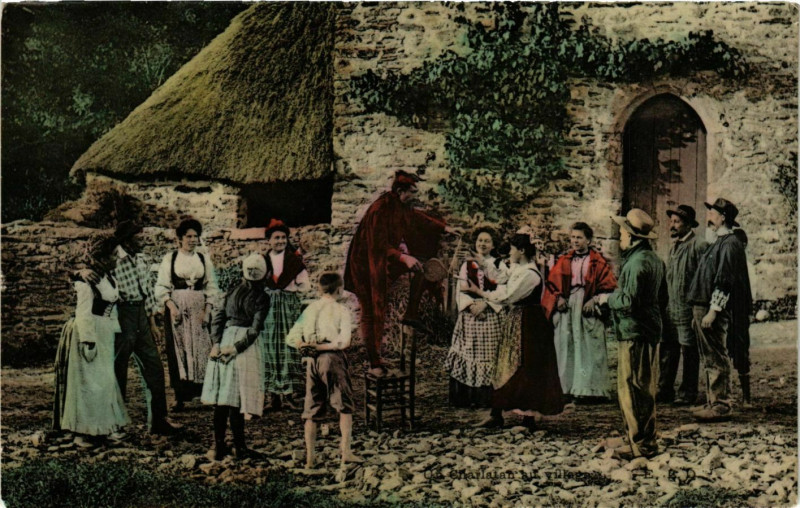 Carte postale ancienne Un Charlatan du Village France Folklore