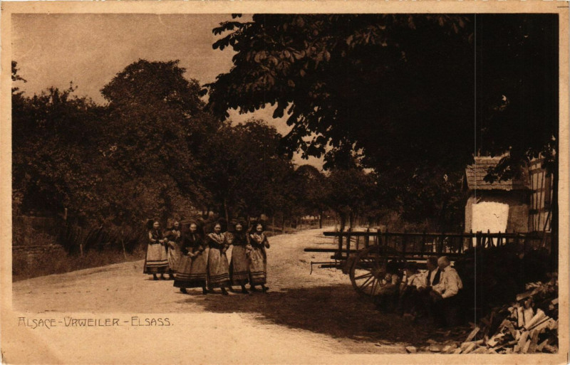 Carte postale ancienne Alsace Vrweiler France Folklore