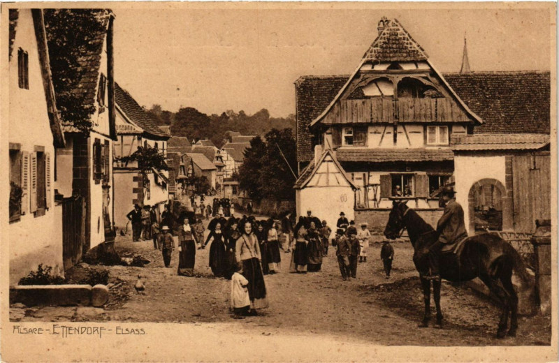 Carte postale ancienne Alsace Ettendorf France Folklore
