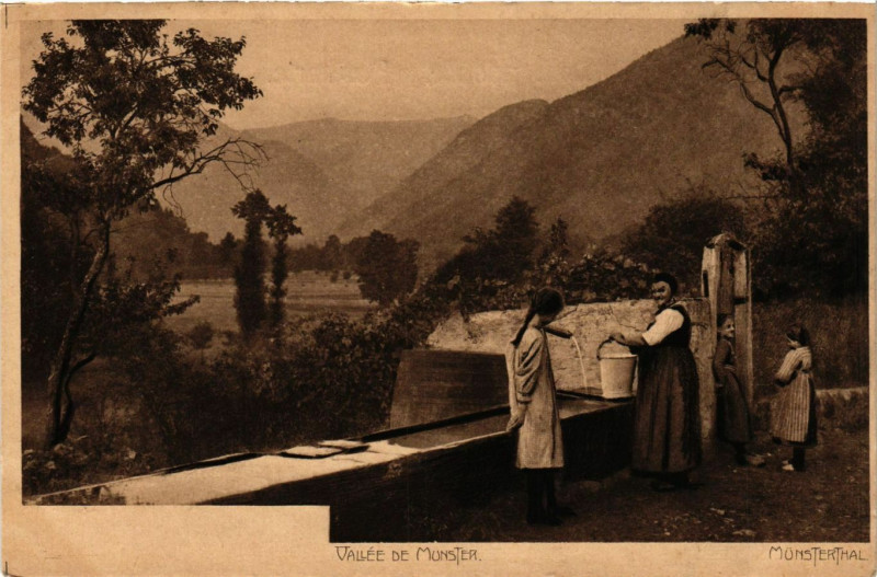 Carte postale ancienne Vallée de Munster France Folklore