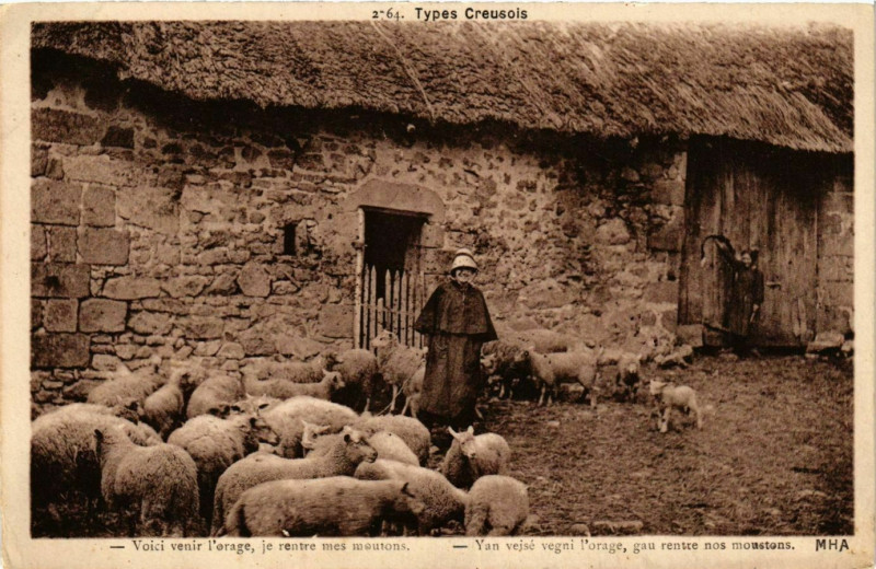 Carte postale ancienne Types Creusois France Folklore