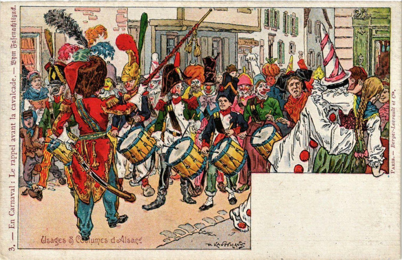 Carte postale ancienne Usages et Costumes d'Alsace France Folklore
