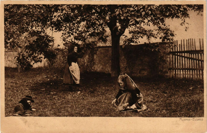 Carte postale ancienne Alsace France Folklore