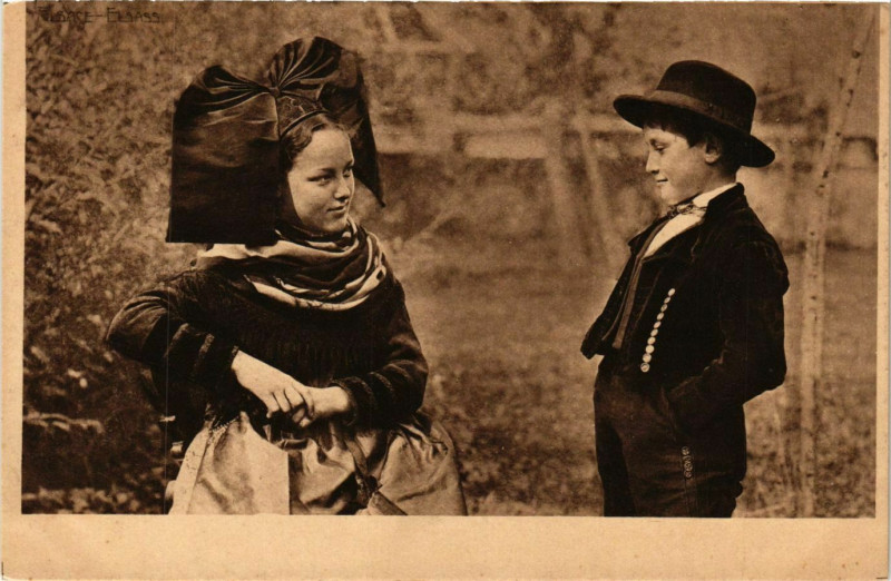 Carte postale ancienne Alsace France Folklore