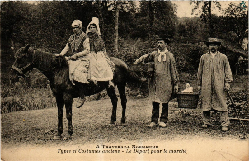 Carte postale ancienne Types et Costumes anciens France Folklore