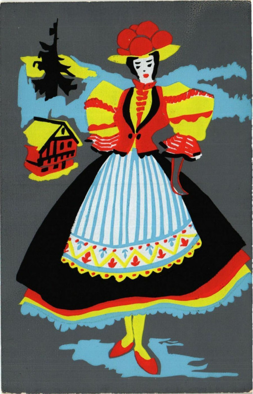 Carte postale ancienne Allemagne Costumes du Monde France Folklore
