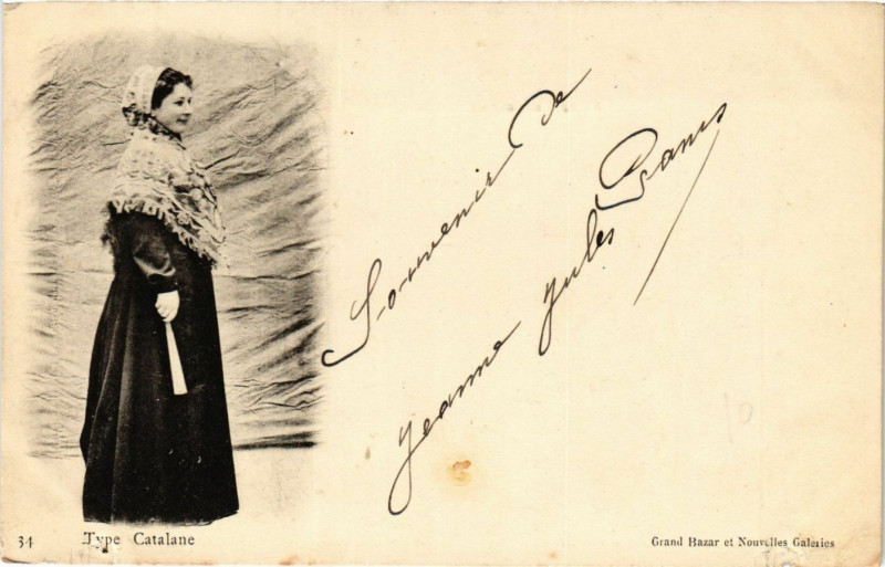 Carte postale ancienne Type Catalane France Folklore