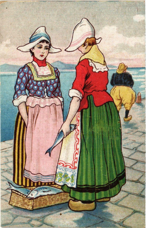 Carte postale ancienne Bonne Année France Folklore