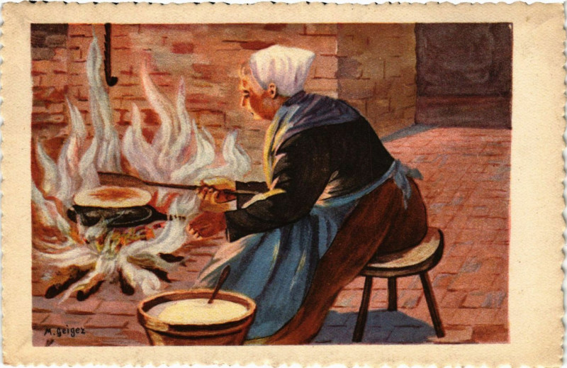 Carte postale ancienne Au Pays Breton France Folklore
