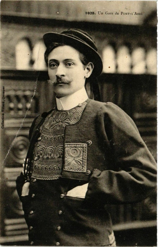Carte postale ancienne Un Gars de Pont l'Abbe France Folklore