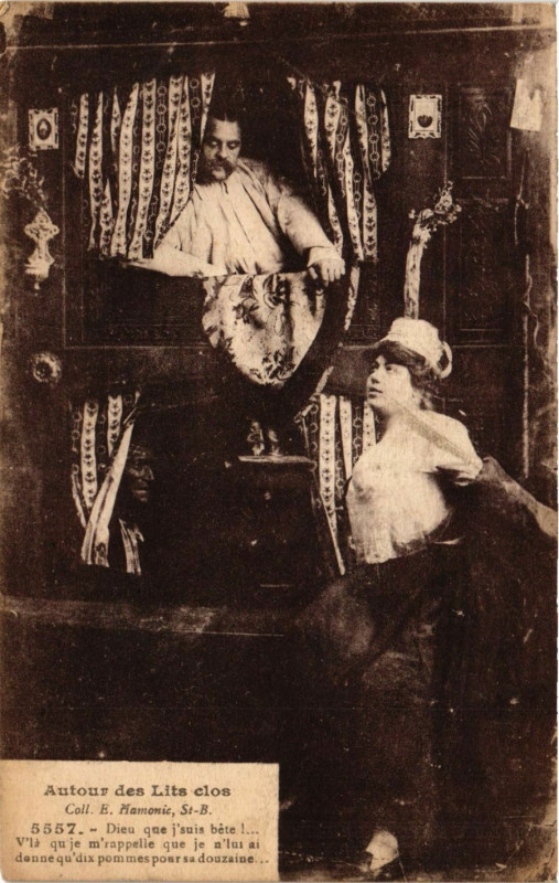 Carte postale ancienne Autour des Lits clos France Folklore