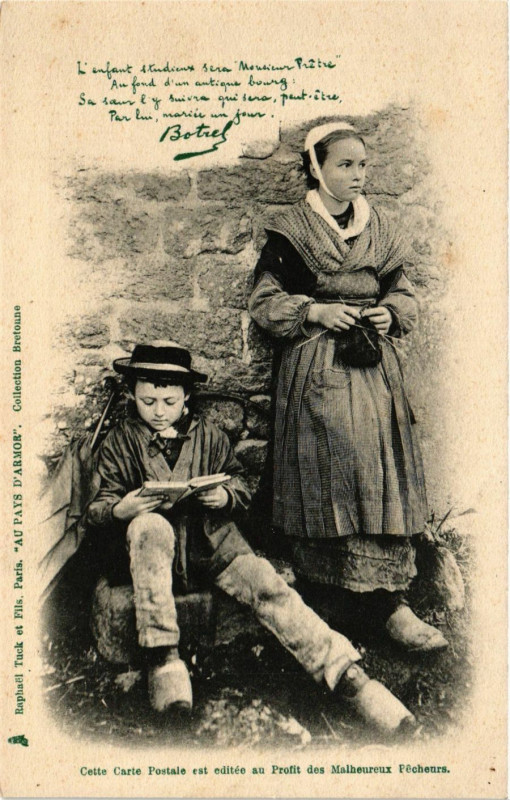 Carte postale ancienne Au Pays d'Armor France Folklore