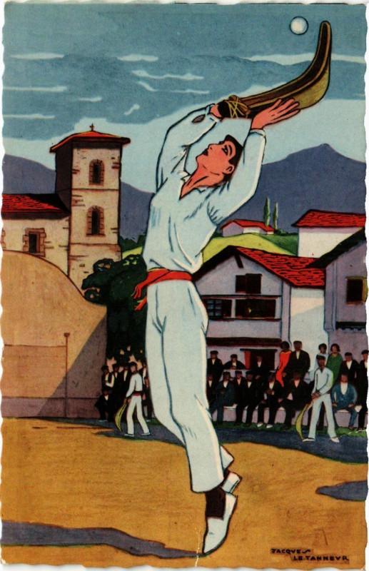 Carte postale ancienne Au Pays Basque France Folklore