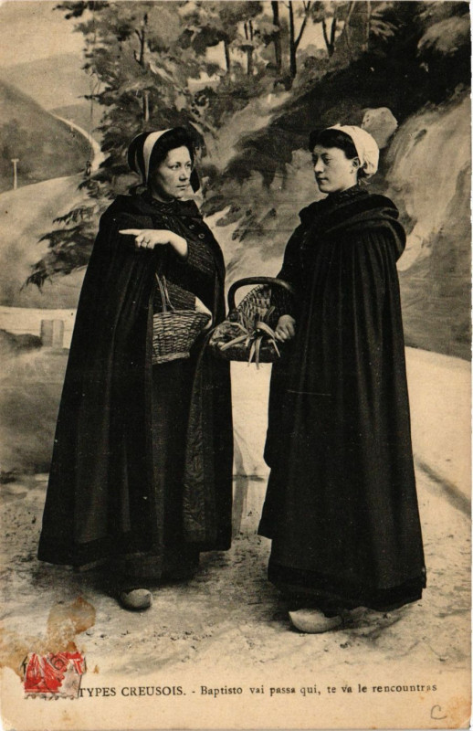 Carte postale ancienne Types Creusois France Folklore