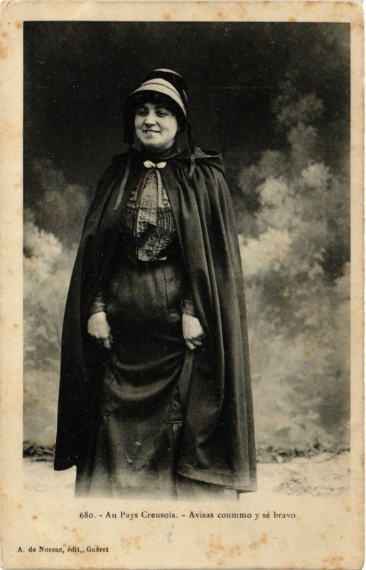 Carte postale ancienne Au pays Creusois France Folklore