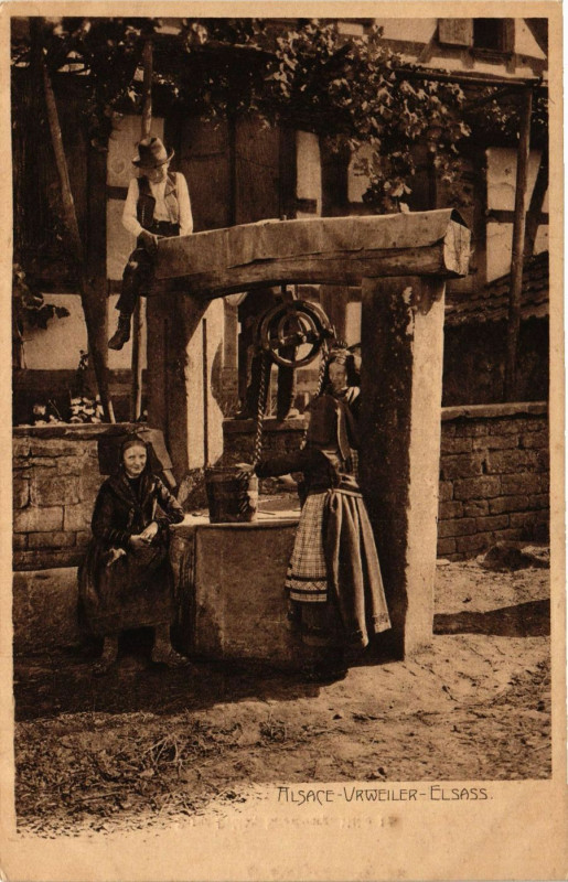 Carte postale ancienne Alsace Elsass France Folklore