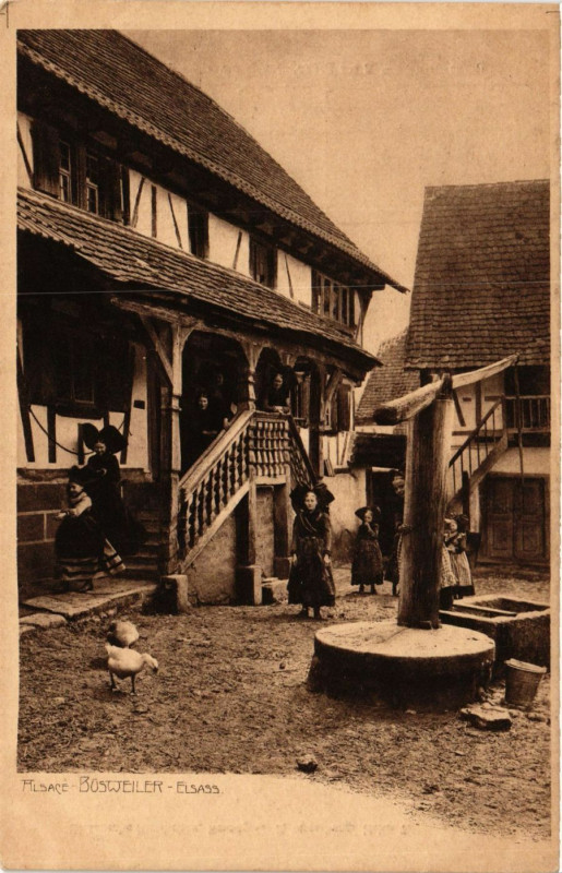 Carte postale ancienne Alsace Büsweiler Elsass France Folklore