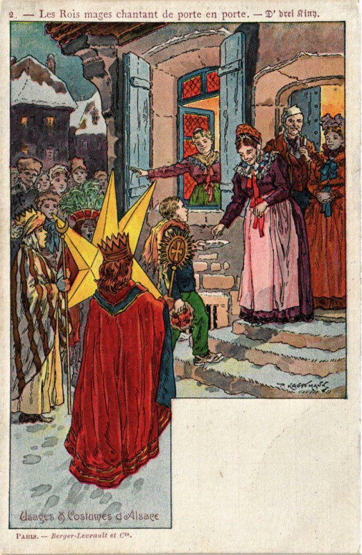 Carte postale ancienne Usages & Costumes d'Alsace France Folklore