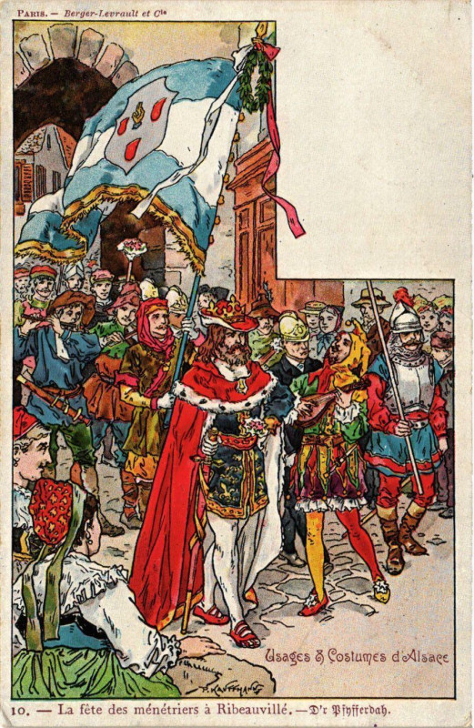 Carte postale ancienne Usages & Costumes d'Alsace France Folklore