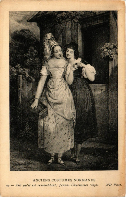 Carte postale ancienne Anciens Costumes Normands France Folklore