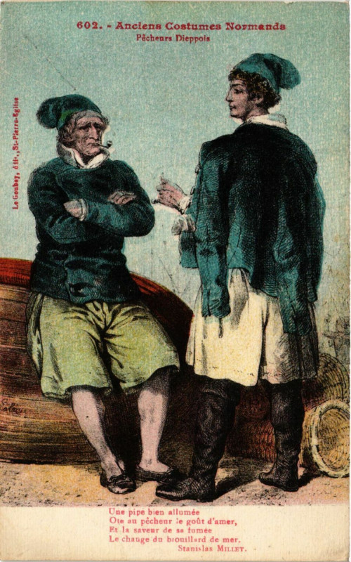 Carte postale ancienne Anciens Costumes Normands France Folklore