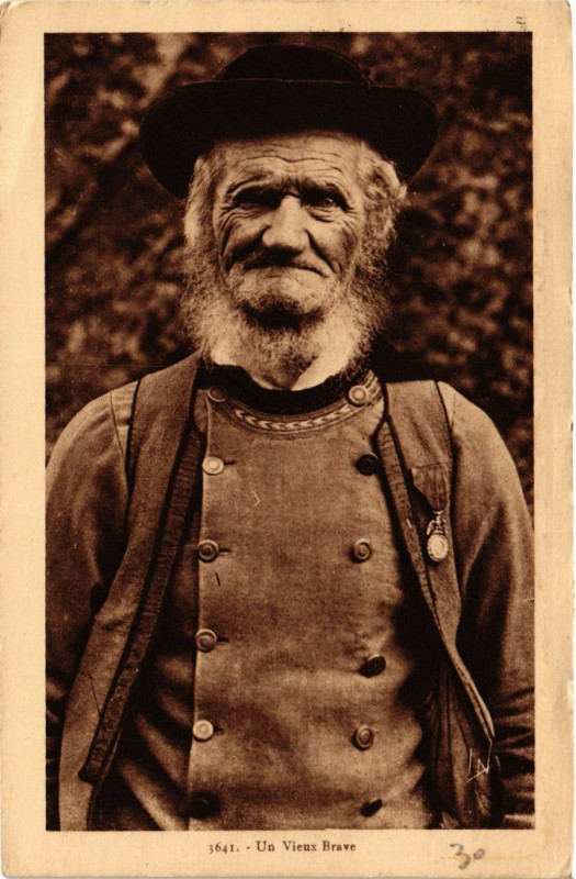 Carte postale ancienne Un vieux Brave France Folklore