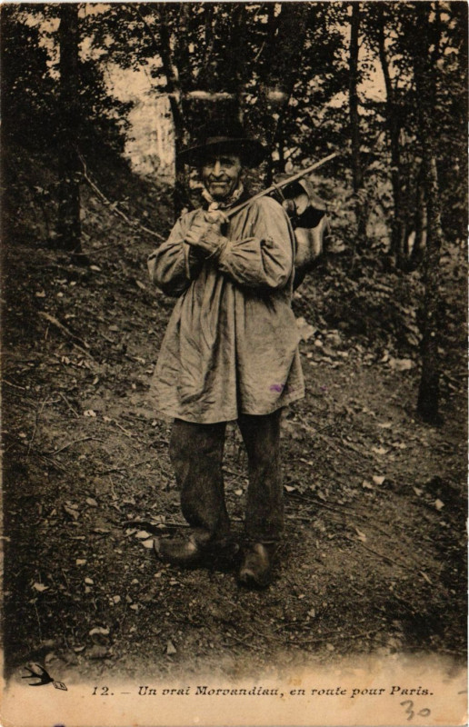 Carte postale ancienne Un vrai Morvandiau France Folklore