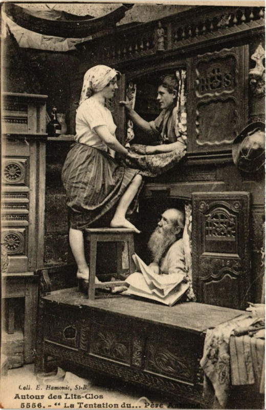 Carte postale ancienne Autour des Lits-Clos France Folklore