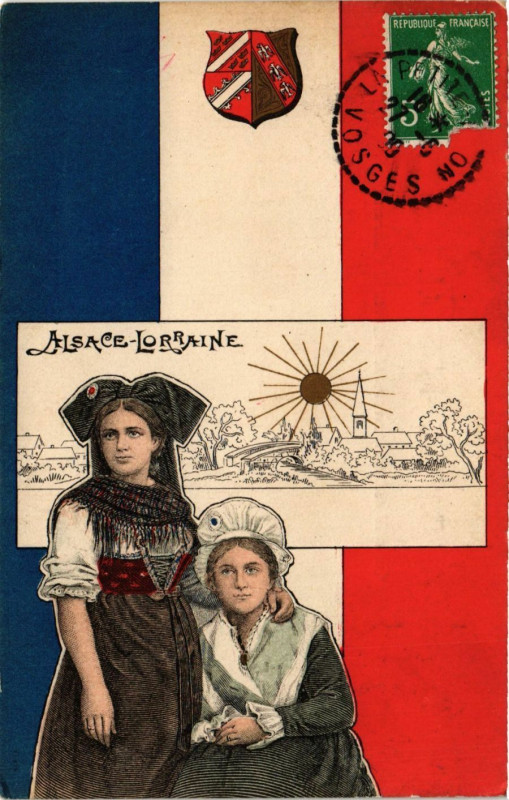 Carte postale ancienne Alsace Lorraine France Folklore