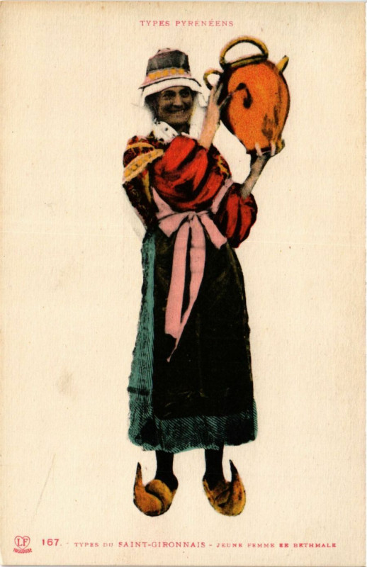 Carte postale ancienne Types Pyrenéens Types du Gironnais France Folklore