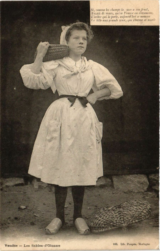 Carte postale ancienne Vendée - Les Sables-d'Olonne - Folklore - Types