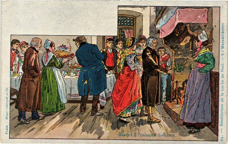 Carte postale ancienne Usages & Costumes d'Alsace - Folklore - Types
