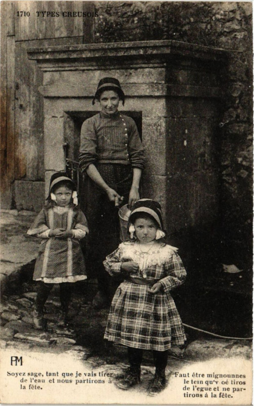 Carte postale ancienne Types Creusois - Folklore - Types