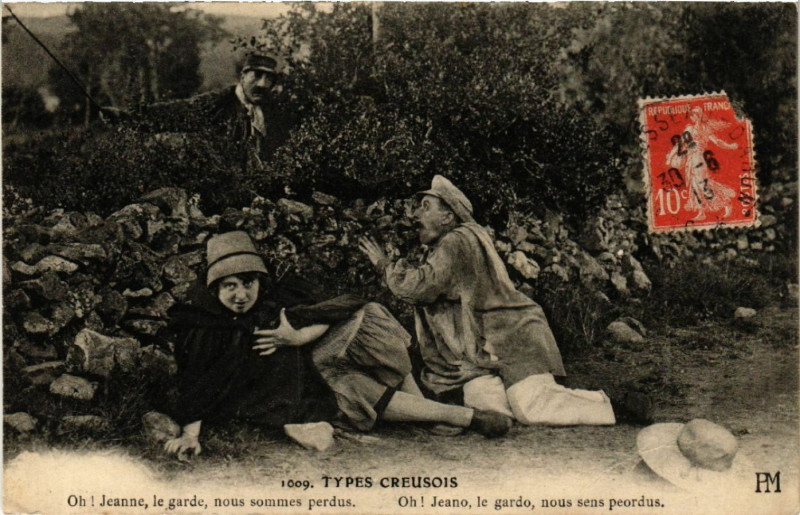 Carte postale ancienne Types Creusois - Folklore - Types