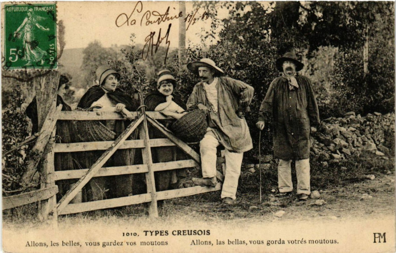 Carte postale ancienne Types Creusois - Folklore - Types