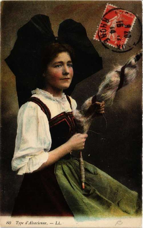 Carte postale ancienne Type d'Alsacienne - Folklore - Types