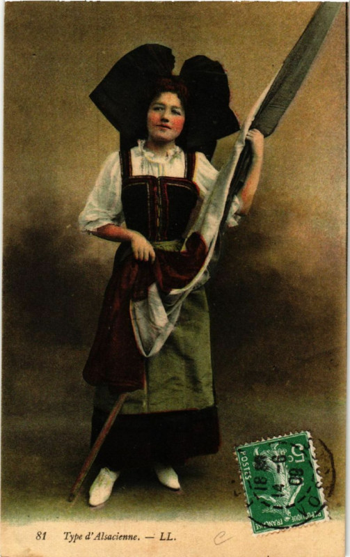 Carte postale ancienne Type d'Alsacienne - Folklore - Types