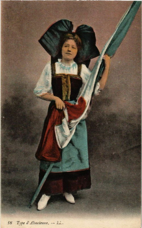 Carte postale ancienne Type d'Alsacienne - Folklore - Types