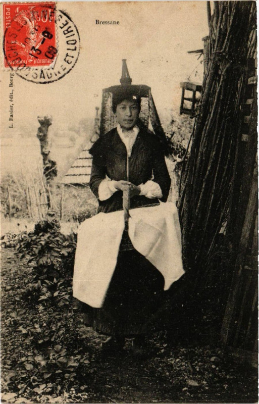 Carte postale ancienne Bressane - Folklore - Types