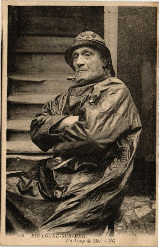 Carte postale ancienne Boulogne-sur-Mer - Un Loup de Mer - Folklore - Types