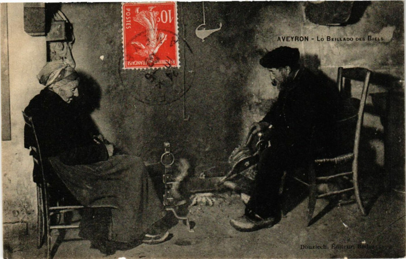 Carte postale ancienne Aveyron - Lo Beillado des Biels - Folklore - Types
