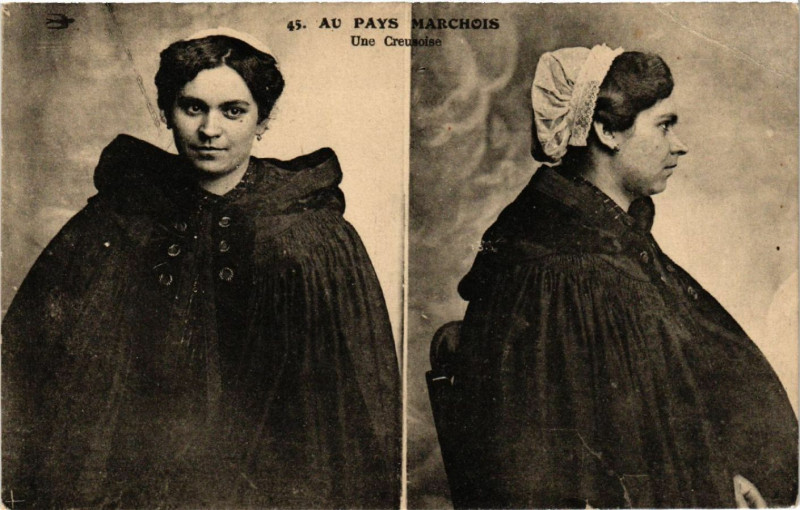 Carte postale ancienne Au Pays Marchois - Une Creusoise - Folklore - Types