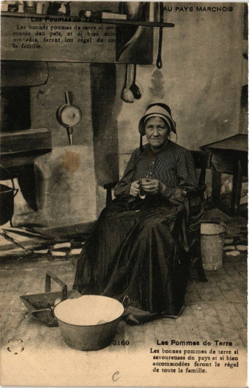 Carte postale ancienne Au Pays Marchois - Les Poumas de Terre - Les Pommes de Terre