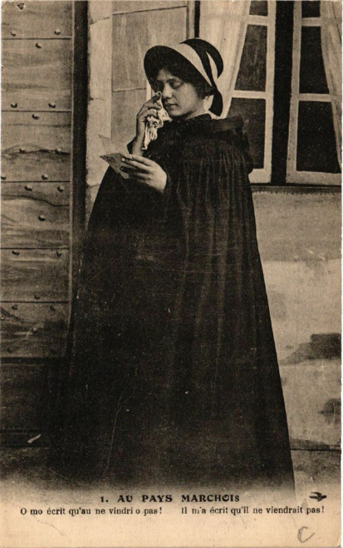 Carte postale ancienne Au Pays Marchois - Folklore - Types